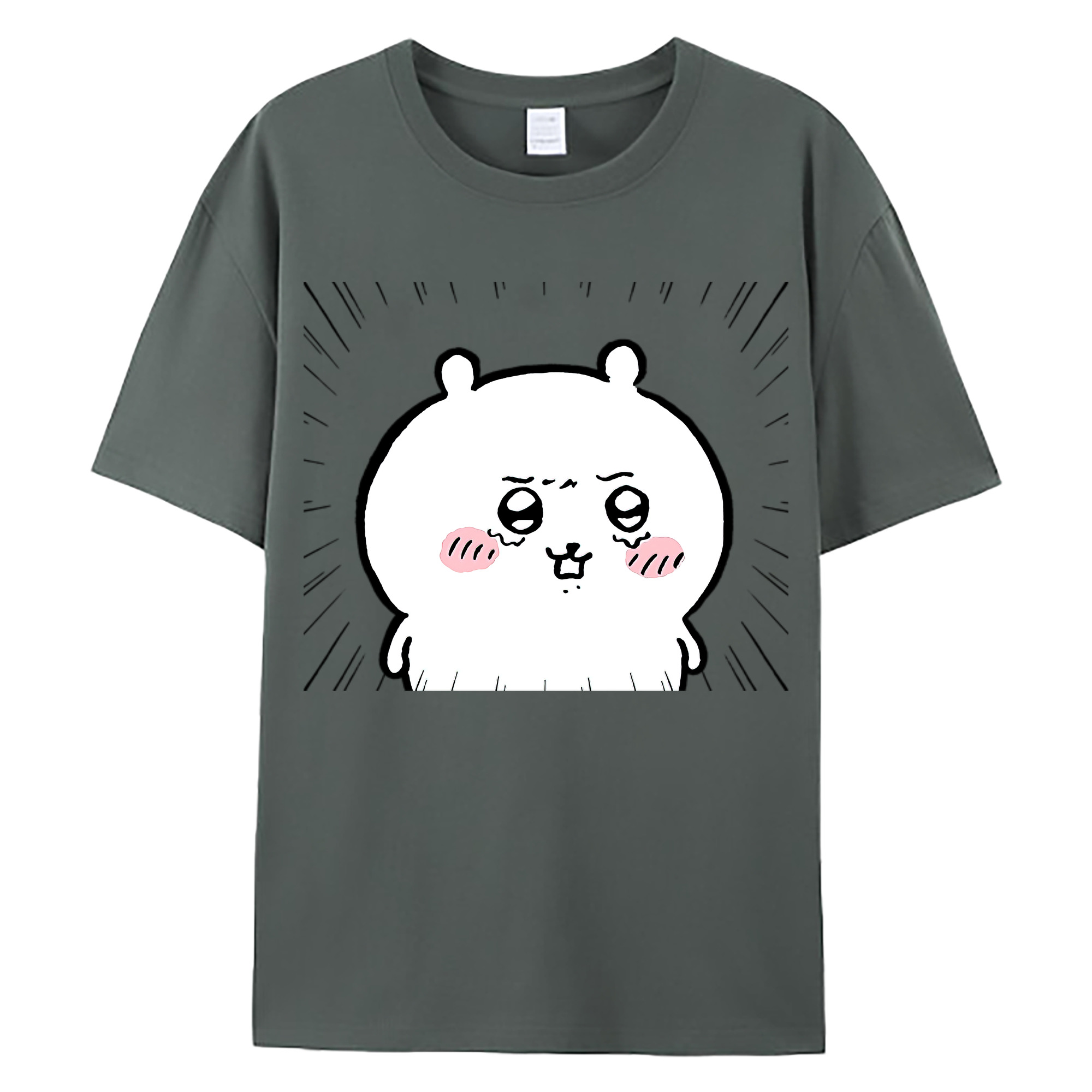 （画像用） ちいかわ ちいかわ Chii-kawa chiikawa 綿100％ メンズ半袖Tシャツ｜肌触りやわらか＆通気性